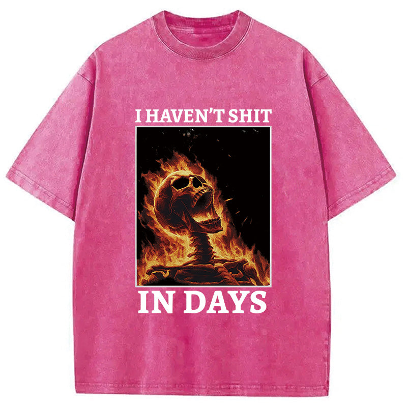 I Haven't Shit in Days Washed T-Shirt