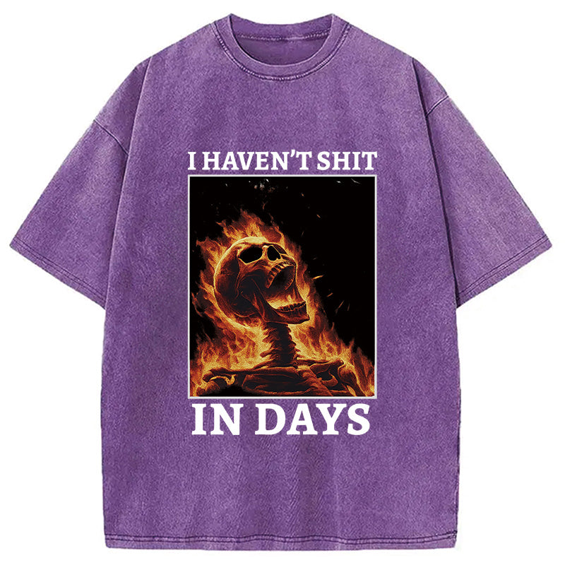 I Haven't Shit in Days Washed T-Shirt