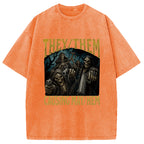 They Them Causing Mayhem Funny Washed T-Shirt