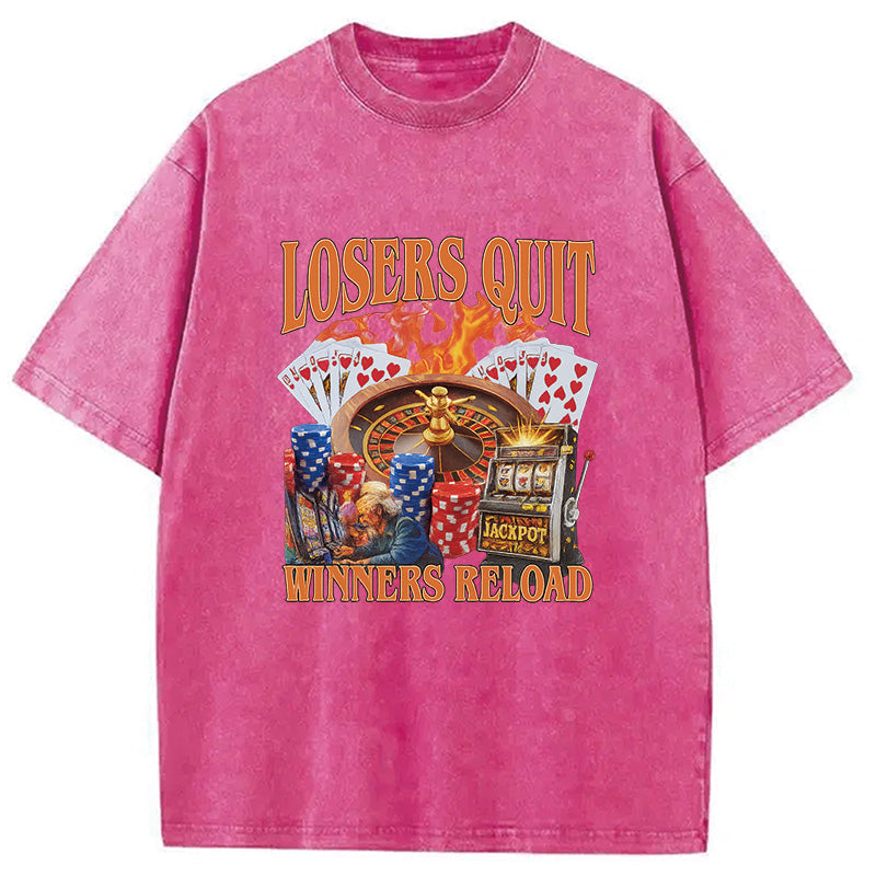 Funny Gambling Washed T-Shirt