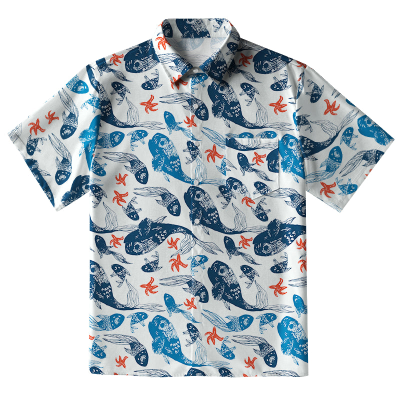 Swimming Fish Button-up Shirt