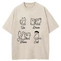 Un Deux Trois Cat Washed T-Shirt