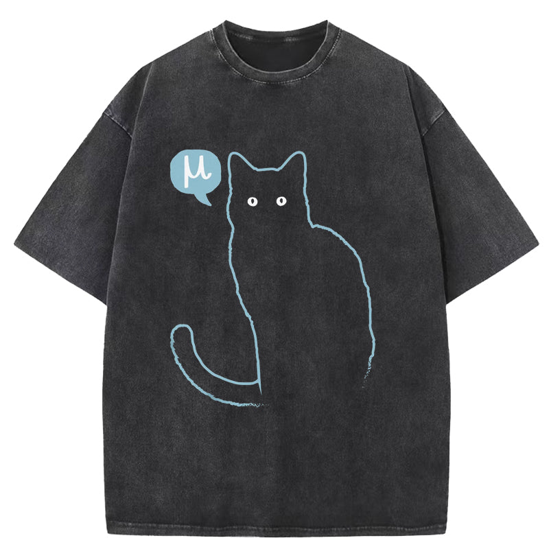 Mu Cat Washed T-Shirt