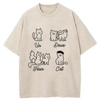 Un Deux Trois Cat Washed T-Shirt