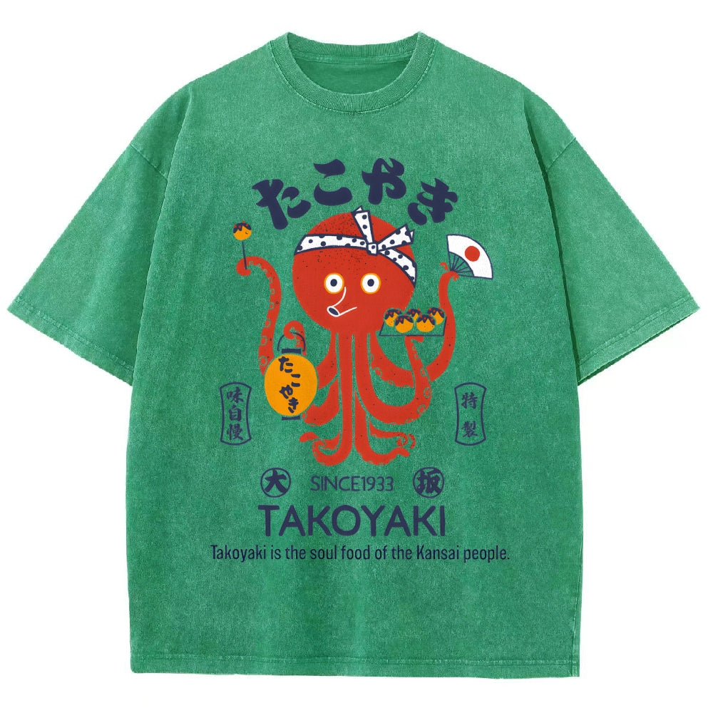 Delicious Takoyaki Washed T-Shirt