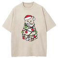 Meowy Christmas Washed T-Shirt