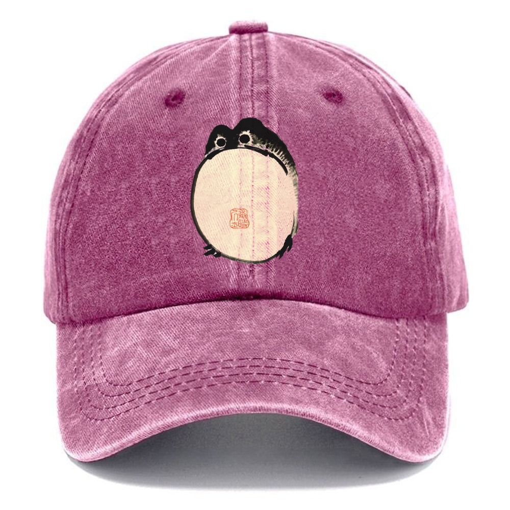 Grumpy Frog Japanese Washed Cap