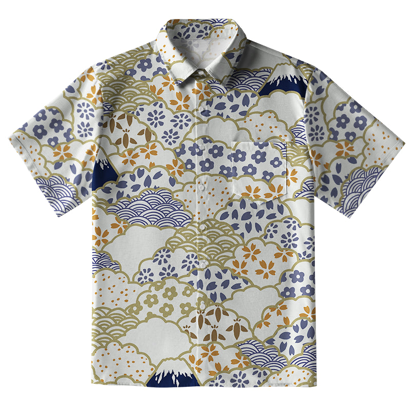 Blossoms Silhouettes Button-up Shirt