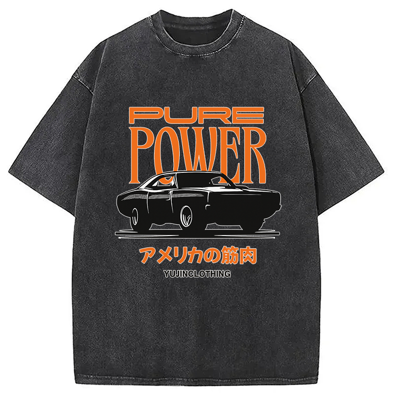Pure Power Car Washed T-Shirt