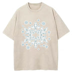 Cat Snowflake Washed T-Shirt
