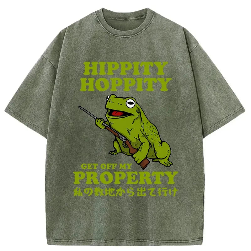 Get Off My Property Washed Vintage T-Shirt