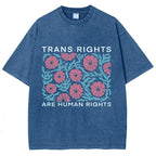 Trans Rights Are Human Rights Unisex Washed T-shirt