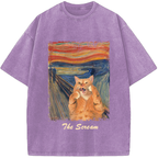 The Scream Vintage Washed 100% Cotton T-Shirt
