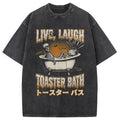 Skeleton Taking A Bath Washed T-Shirt