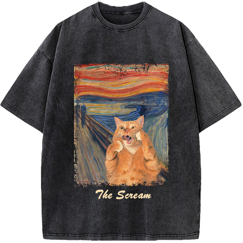 The Scream Vintage Washed 100% Cotton T-Shirt