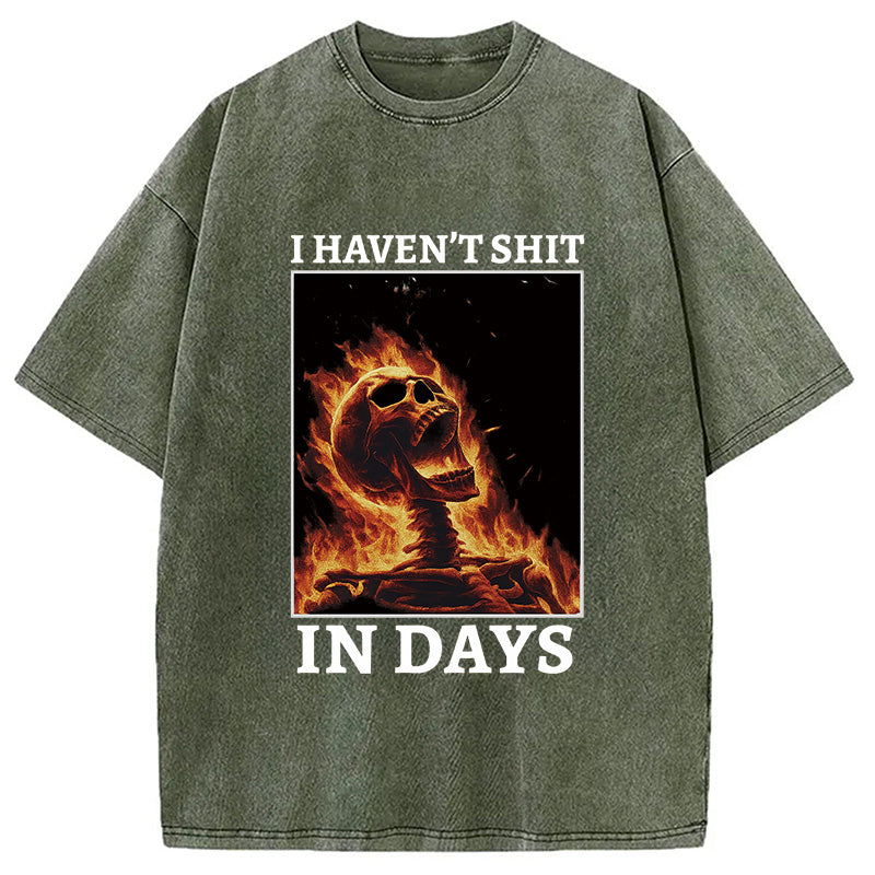 I Haven't Shit in Days Washed T-Shirt