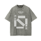 Shibuya Tokyo Vintage Wash Japanese Design T-Shirt