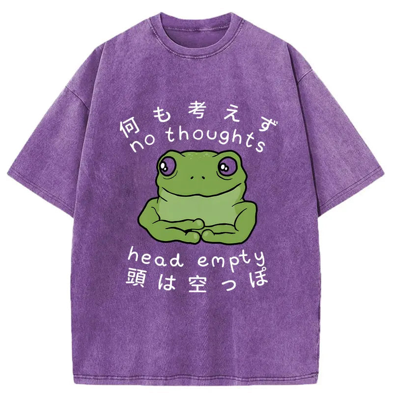 Head Empty Frog Washed Vintage T-Shirt