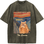 The Scream Vintage Washed 100% Cotton T-Shirt