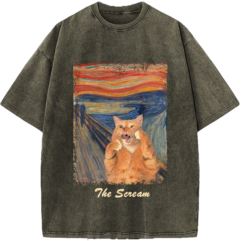 The Scream Vintage Washed 100% Cotton T-Shirt