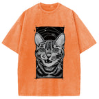 Hypnotic Cat Washed T-Shirt