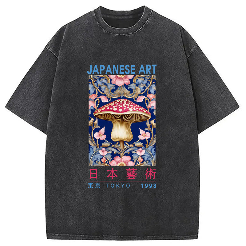 Blue Mushroom Vintage Washed T-Shirt