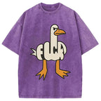 Tokyocanvas Angry Goose Funny Washed T-Shirt