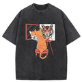 Cat Self Portrait Washed T-Shirt