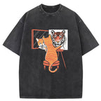 Cat Self Portrait Washed T-Shirt