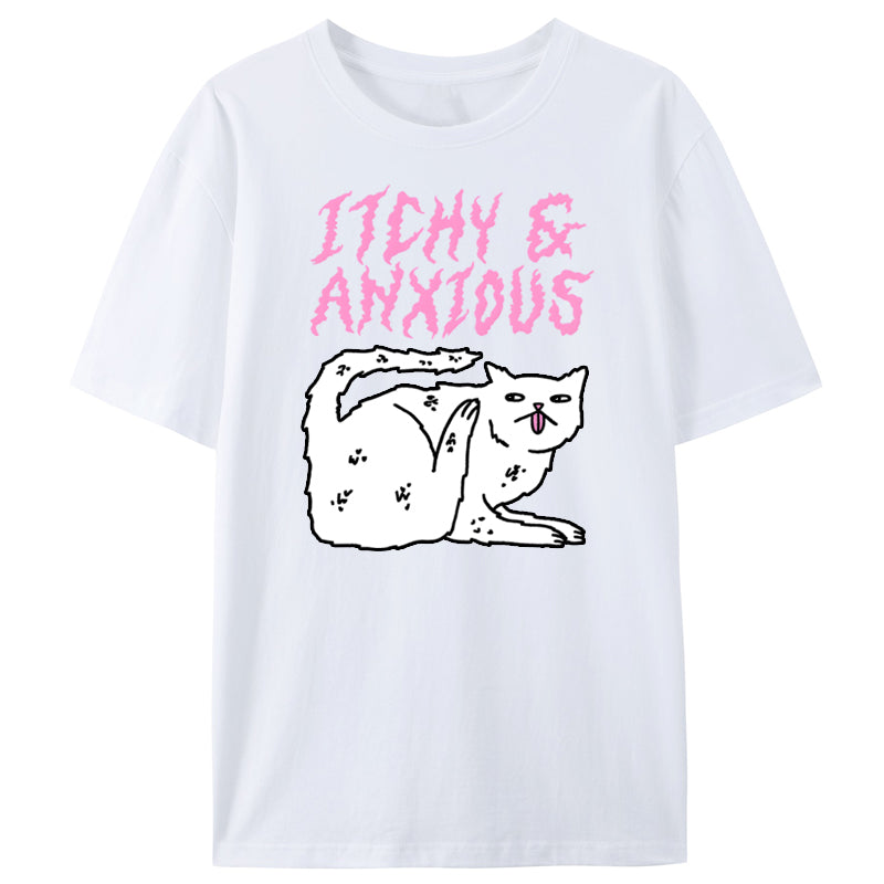 Itchy & Anxious White Cat Classic T-Shirt