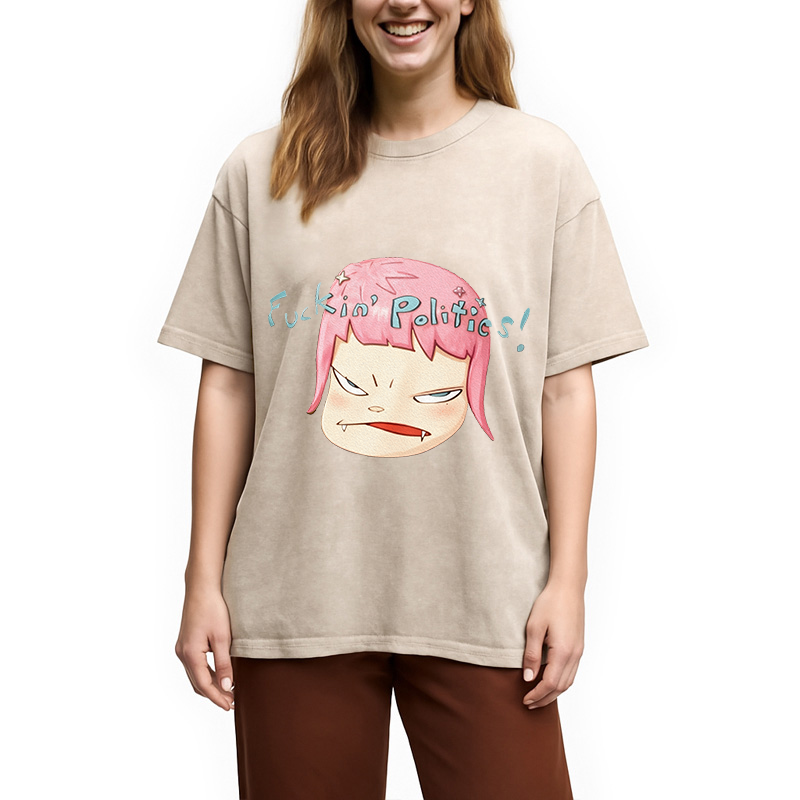 Fuckin Politics Washed T-Shirt