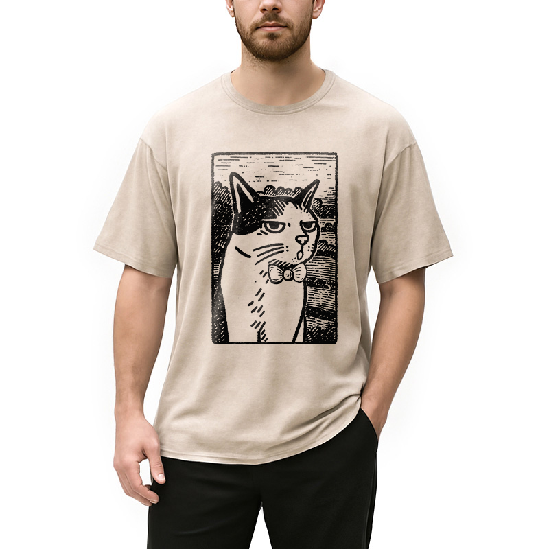 Cat's Hateful Eyes Washed T-Shirt