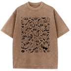Spooky Ghost Raccoon Washed T-Shirt