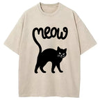 Funny Cat Tail Washed T-Shirt