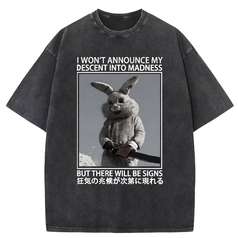 Rabbit Goes Into Madness Washed T-Shirt