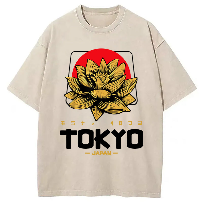 Vintage Tokyo Japan Kanji Souvenir Washed T-Shirt