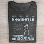 Unisex Geeky Cat Lovers Printed Washed Folded T-shirt
