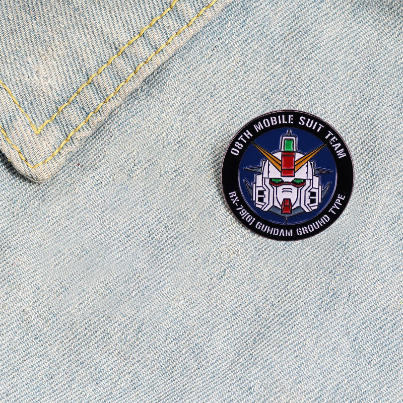 Mobile Suit 08 Squad Brooch Mecha Warrior Metal Badge Accessories Gift