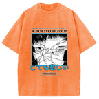 Cyberpunk Dark Fantasy Washed T-Shirt