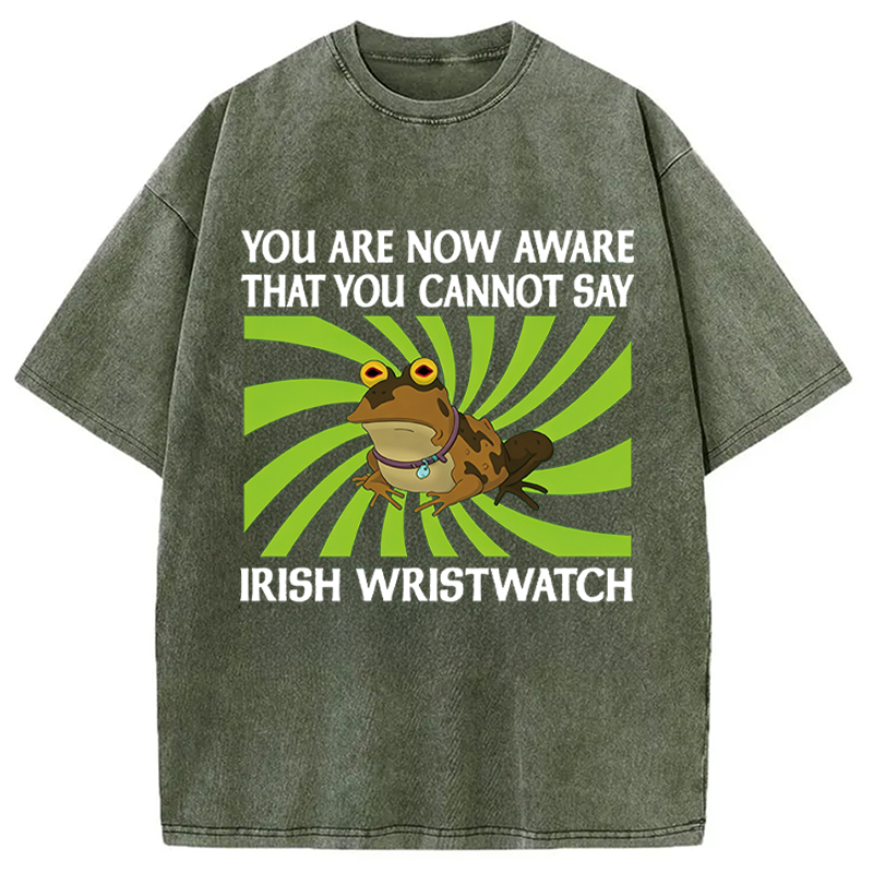 Unisex Irish Wristwatch Printed Washed Tee