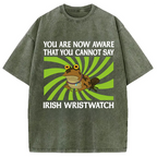 Unisex Irish Wristwatch Printed Washed Tee