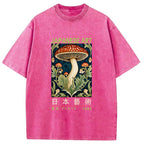 Japanese Art Mushroom Vintage Washed T-Shirt