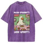 Duck Eating Spaghetti Washed T-Shirt