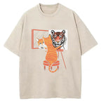 Cat Self Portrait Washed T-Shirt