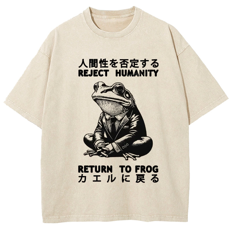 Reject Humanity Work Frog Washed T-Shirt
