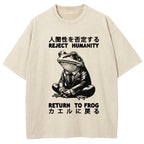 Reject Humanity Work Frog Washed T-Shirt