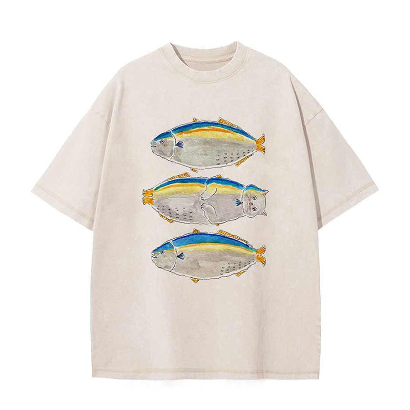 Unisex Cats like no other Printed Washed Tee