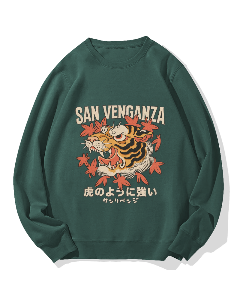 Japanese Ukiyo-eTiger Cotton Sweatshirt