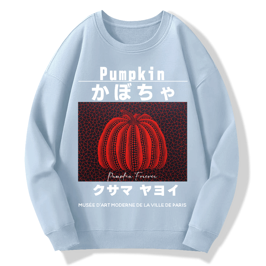 Japanese Red Punpkin Geek Cotton Sweatshirt