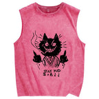 Stay Mad Vintage Distressed Washed Tank Top